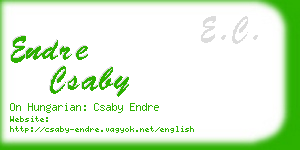 endre csaby business card